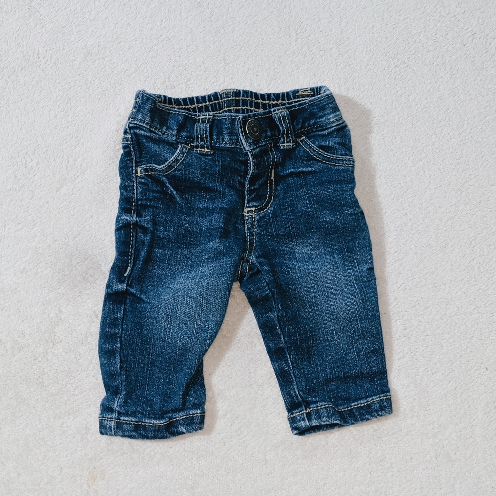 Old Navy - baby blue jeans - 0-3 months